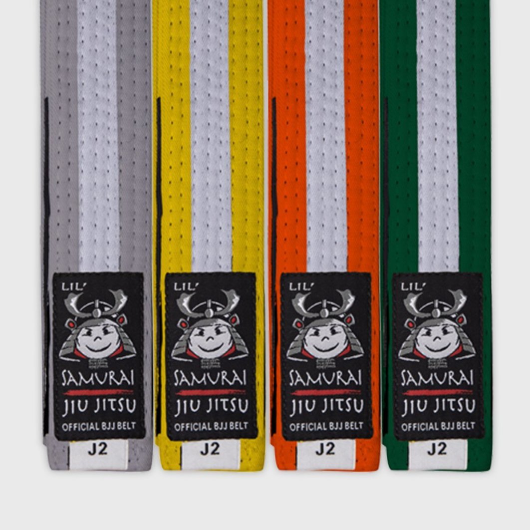 Lil Samurai Kids Belt - White Stripe - Fighters Market