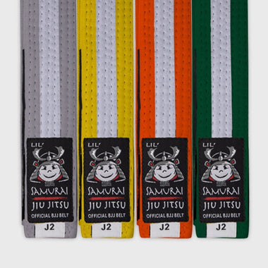 Lil Samurai Kids Belt - White Stripe - Fighters Market